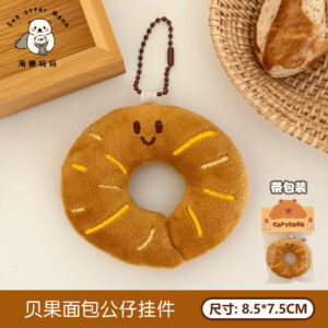 3#Bagel bread doll pendant