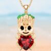 Wholesale creative little tree people drop oil necklace OLY Exclusive