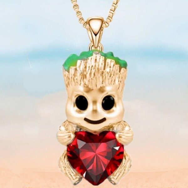 Wholesale creative little tree people drop oil necklace OLY Exclusive