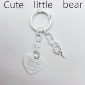 White / Cute creative keychain (good gloss)