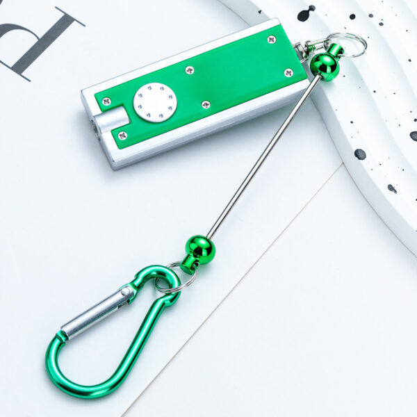 Wholesale DIY Beaded LED Carabiner Light, Square LED Mini Flashlight, Portable Flashlight, Outdoor Camping Lighting