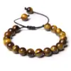Wholesale Retro Swirl Pattern Natural Stone Agate Beaded Bracelets 1 Piece
