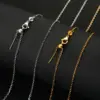 Wholesale Adjustable Stainless Steel Chain 18K Gold Plated DIY Handmade Jewelry Beaded Necklace Titanium Steel Women's Necklace