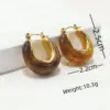 Wholesale Ion Plating (IP) 18K Gold Plated Geometric 304 Stainless Steel Elegant Retro Romantic Waterproof Non Tarnish Earrings