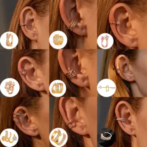 1 Piece Simple Style Commute Geometric Inlay Copper Zircon Ear Cus