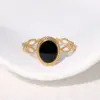 oly-838a76b79ea2a9ed7886fc70849c429e Wholesale PVD Coated Real Gold Plated 18K Gold Geometric 304 Stainless Steel Vintage Style Simple Style IG Style Waterproof Non Tarnish Open Rings