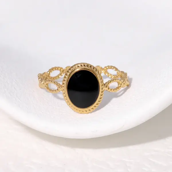 oly-838a76b79ea2a9ed7886fc70849c429e Wholesale PVD Coated Real Gold Plated 18K Gold Geometric 304 Stainless Steel Vintage Style Simple Style IG Style Waterproof Non Tarnish Open Rings