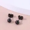304 Stainless Steel Ball Electroplated Golden Plated Gun Black Plated Fashion Plating Ear Studs