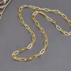 PVD Coated Real Gold Plated Geometric Titanium Steel Simple Style Waterproof Non Tarnish Necklace