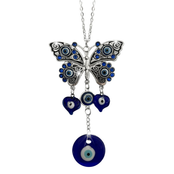 Wholesale Alloy butterfly devil eye car rearview mirror decoration