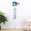 Wholesale Bird Garden Wind Chimes Creative Design Metal Glass Painted Wind Chimes for Home Garden Courtyard Decoration