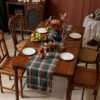 Wholesale Christmas brushed plaid table runner