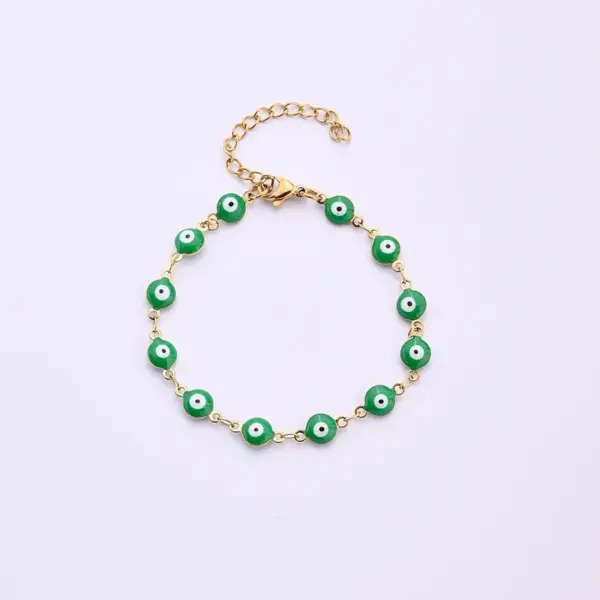 Wholesale Ethnic Style Classic Style Artistic Eye 304 Stainless Steel Gold Plated Bracelets In Bulk