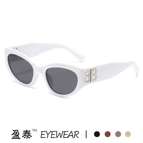 Wholesale Double B Sunglasses Women's Retro Cat's Eye High-end Sense Glasses Internet pular Fashion Sunglasses Women