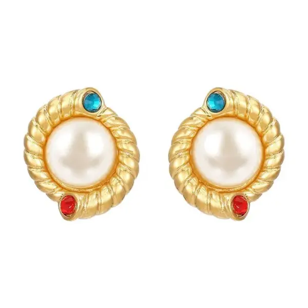 Wholesale 304 Stainless Steel Geometric Electroplated 18K Real Gold Plated Casual Elegant Simple Style Waterproof Non Tarnish Plating Earrings