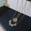 Wholesale Four-leaf Clover Titanium Steel Necklace Women's High-end Light Luxury Love Heart Collarbone Instagram Fashionable Necklace Niche Women's Necklace