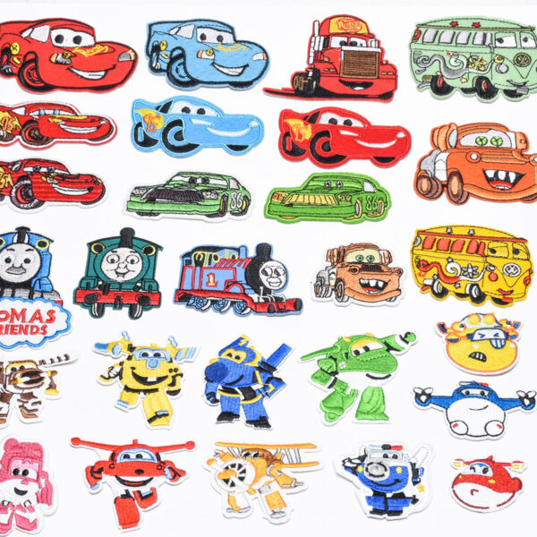 Wholesale DIY patchs cartoon car story embroidery cloth stickers OLY Exclusive