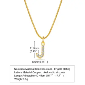 Gold / Letter J