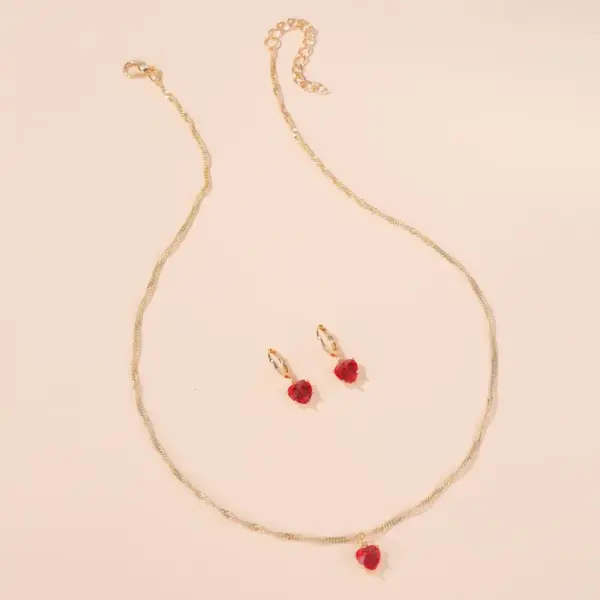 Simple Style Heart Glass Copper Artificial Gemstones