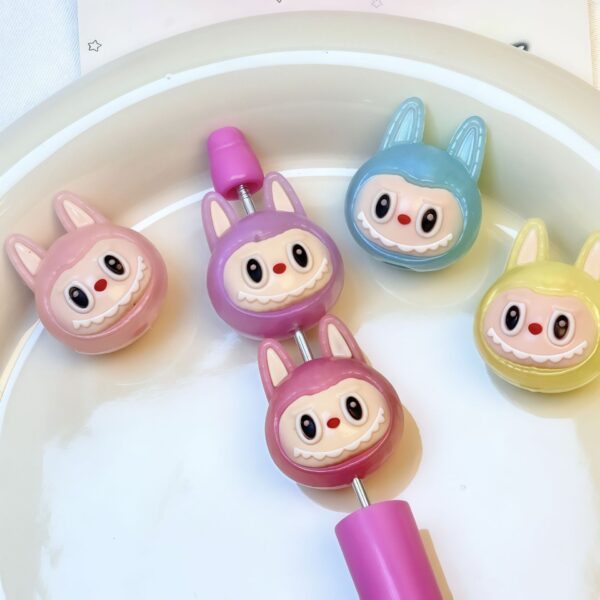 Wholesale DIY Soft Rubber Straight Hole Beads for Mobile Phone Chain - Monster Doll OLY Exclusive