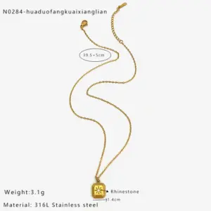 Golden Flower Square / One Size