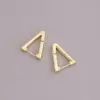 Europe And America Cross Border New Geometric Metal 18k Gold Earrings Simple Personality Gothic Stud Earrings Nightclub Earrings E360