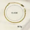 Wholesale Heart 304 Stainless Steel Titanium Steel Waterproof Non Tarnish No Inlaid PVD Coated Real Gold Plated 18K Gold Rose Gold Plated Women'S Anklet