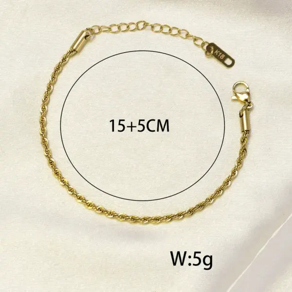 Wholesale Heart 304 Stainless Steel Titanium Steel Waterproof Non Tarnish No Inlaid PVD Coated Real Gold Plated 18K Gold Rose Gold Plated Women'S Anklet