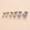 1 Piece Ear Cartilage Rings & Studs Simple Style Classic Style Geometric Square 316L Stainless Steel Waterproof Non Tarnish Surgical Steel Zircon