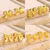 Wholesale PVD Coated Real Gold Plated Bow Knot 304 Stainless Steel Simple Style Classic Style Waterproof Non Tarnish Ear Studs