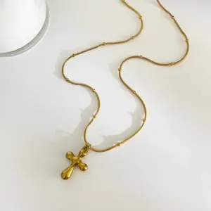 Bead Necklace Cross