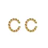 PVD Coated Real Gold Plated 18K Gold C Shape 304 Stainless Steel Fashion Waterproof Non Tarnish Ear Clips