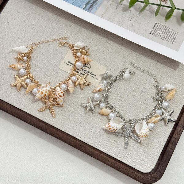 Wholesale Japan and South Korea Cross-border Fashion All-match Tide Ocean Bohemian Style Bracelet Starfish Shell Bracelet