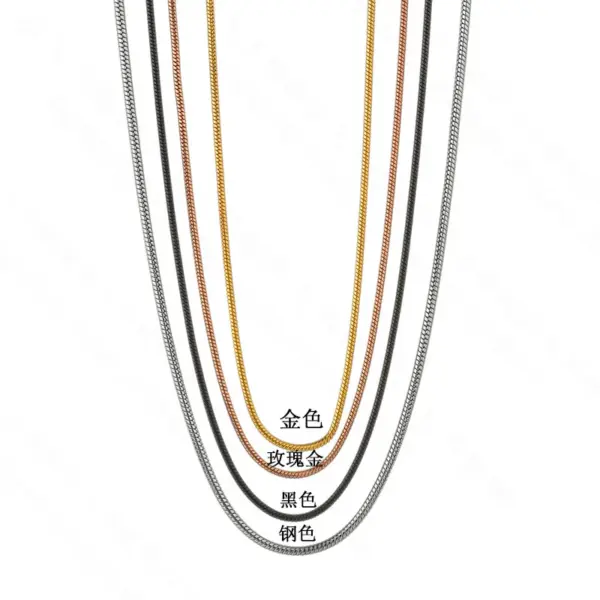 Wholesale Vacuum Plating 18K Gold Geometric 667 Stainless Steel Stainless Steel Simple Style 667 Stainless Steel Necklace