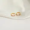 Wholesale 1 Pair Elegant Simple Style Round Plating Inlay Copper Zircon 14K Gold Plated Earrings