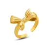 Wholesale PVD Coated Real Gold Plated 18K Gold Bow Knot 304 Stainless Steel Fashion Waterproof Non Tarnish