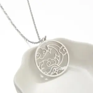Moon Necklace / Steel Color