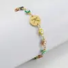 Wholesale Fashion Letter Eye 304 Stainless Steel 18K Gold Plated Stainless Steel Bracelets In Bulk
