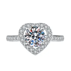 Love Heart-Shaped Ring Tjz191 / Adjustable Opening