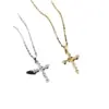 Wholesale Jewelry Simple Style Cross 304 Stainless Steel Plating Pendant Necklace Cable Chain