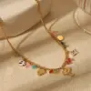 Wholesale Ion Plating (IP) 18K Gold Plated Elephant Flower Boots 304 Stainless Steel Basic Bohemian Pendant Necklace