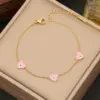 Wholesale Stainless Steel 18K Gold Plated Commute Plating Heart Shape Bracelets