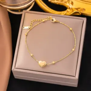 [Sle22] round Beads Heart-Shaped / Gold