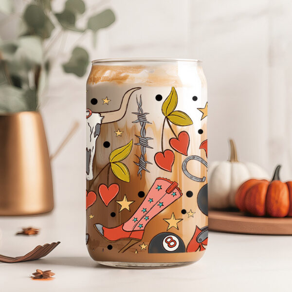 Wholesale Uv Transfer Sticker Glass Cup Crystal Label Crystal Sticker Cross-Border Exclusive for 16oz Glass Cup Special Sticker 23Cmx11Cm