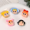 Wholesale cartoon rubber girl straight hole beads OLY Exclusive