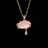 Wholesale Simple Style Clouds Copper Gold Plated Pendant Necklace In Bulk