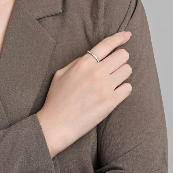 oly-84233417981d9b8b322573bf2407196e Wholesale Casual 2mm Titanium Steel Full Diamond Ring for Women, Baby's Breath Zircon Women's Tail Ring, Fashionable and High-End Index Finger Ring Jewelry