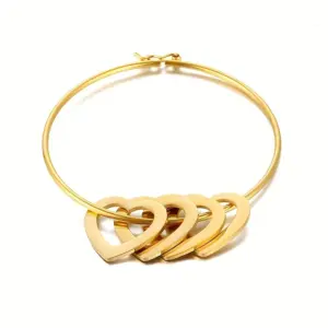 Gold / One Size / 4 Hearts