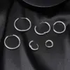 Wholesale PVD Coated Real Gold Plated Solid Color 304 Stainless Steel Simple Style Waterproof Non Tarnish Hoop Earrings