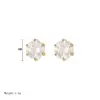 Wholesale PVD Coated 18K Gold Platinum Real Gold Plated Round 304 Stainless Steel Simple Style Waterproof Non Tarnish Ear Studs